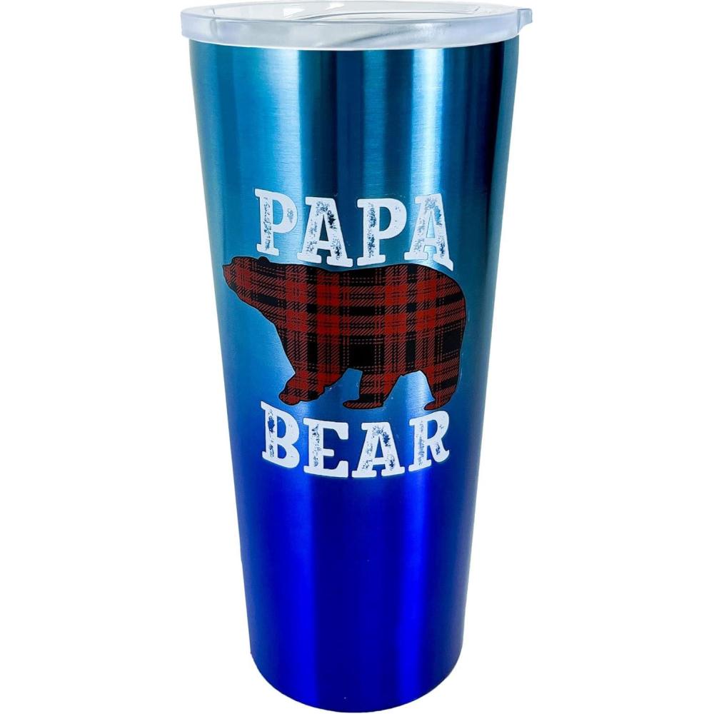 image:imageSpoontiques Stainless Travel Mug 22oz Insulated Drink Cup with Lid amp Sliding Lock for Hot amp Cold Beverages Betty BoopPapa Bear