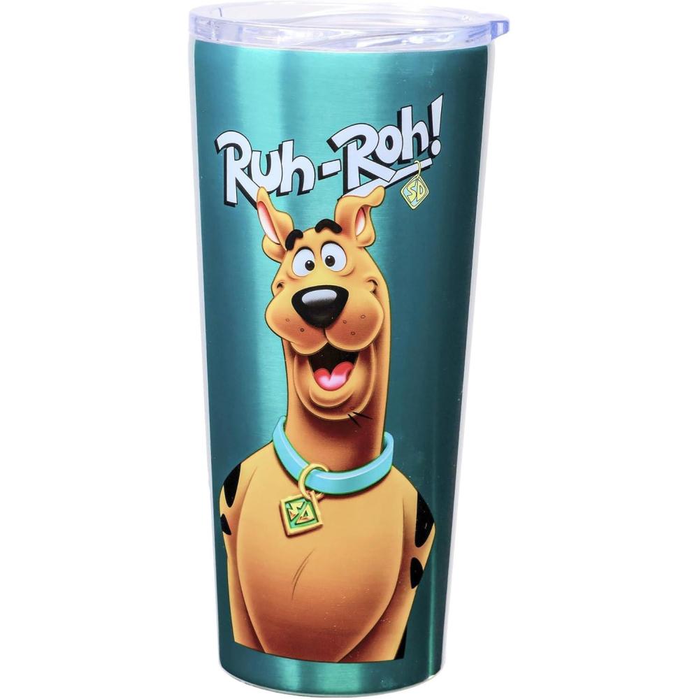 image:imageSpoontiques Stainless Travel Mug 22oz Insulated Drink Cup with Lid amp Sliding Lock for Hot amp Cold Beverages Betty BoopScooby Doo