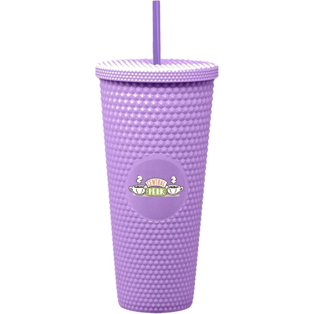 image:imageSpoontiques Studded Tumbler 32oz Insulated Double Wall Acrylic Travel Cup Spill Proof Lid for Hot amp Cold Beverages ElvisCentral Perk