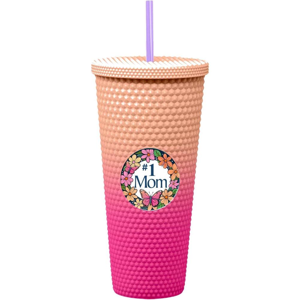 image:imageSpoontiques Studded Tumbler 32oz Insulated Double Wall Acrylic Travel Cup Spill Proof Lid for Hot amp Cold Beverages ElvisMom