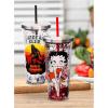 Spoontiques – Glitter Filled Acrylic Tumbler – Glitter Cup with Straw – 20 oz - Stainless Steel Locking Lid with Straw – Double Wall Insulated – BPA Free – Betty Boop