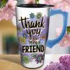 Spoontiques Drop A House On You Ceramic Travel Coffee Mug with Lid and Handle – Wizard of Oz Double Walled Mug for Hot and Cold Beverages – Microwave and Dishwasher Safe, Spill Proof Lid