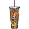 Spoontiques – Glitter Filled Acrylic Tumbler – Glitter Cup with Straw – 20 oz - Stainless Steel Locking Lid with Straw – Double Wall Insulated – BPA Free – Willy Wonka