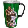 Spoontiques – Stainless Steel Travel Mug with Handle – 18 oz Capacity – Double Wall Stainless Steel with Sliding Lock Travel Lid – 6” Tall – Wizard Oz Stainless Travel Mug