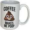 Spoontiques Witch Ceramic Coffee Mug, 14 ounces, Multicolor (Model: 19303)(Coffee Makes Me Poop)