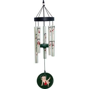 Spoontiques Betty Boop Small UV Wind Chime – Outdoor Garden Décor – Decorative Chimes for Yard, Garden, Backyard and Patio Decoration