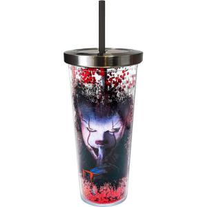 Spoontiques IT Glitter Filled Acrylic Tumbler – Glitter Cup with Straw – 20 oz - Stainless Steel Locking Lid with Straw – Double Wall Insulated – BPA Free