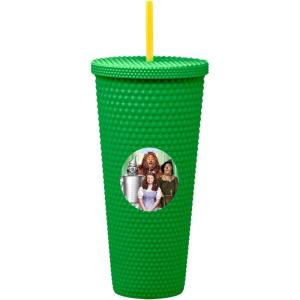 Spoontiques Studded Tumbler, 32oz – Insulated Double Wall Acrylic Travel Cup Spill Proof Lid – for Hot & Cold Beverages – Elvis(Wizard Of Oz)