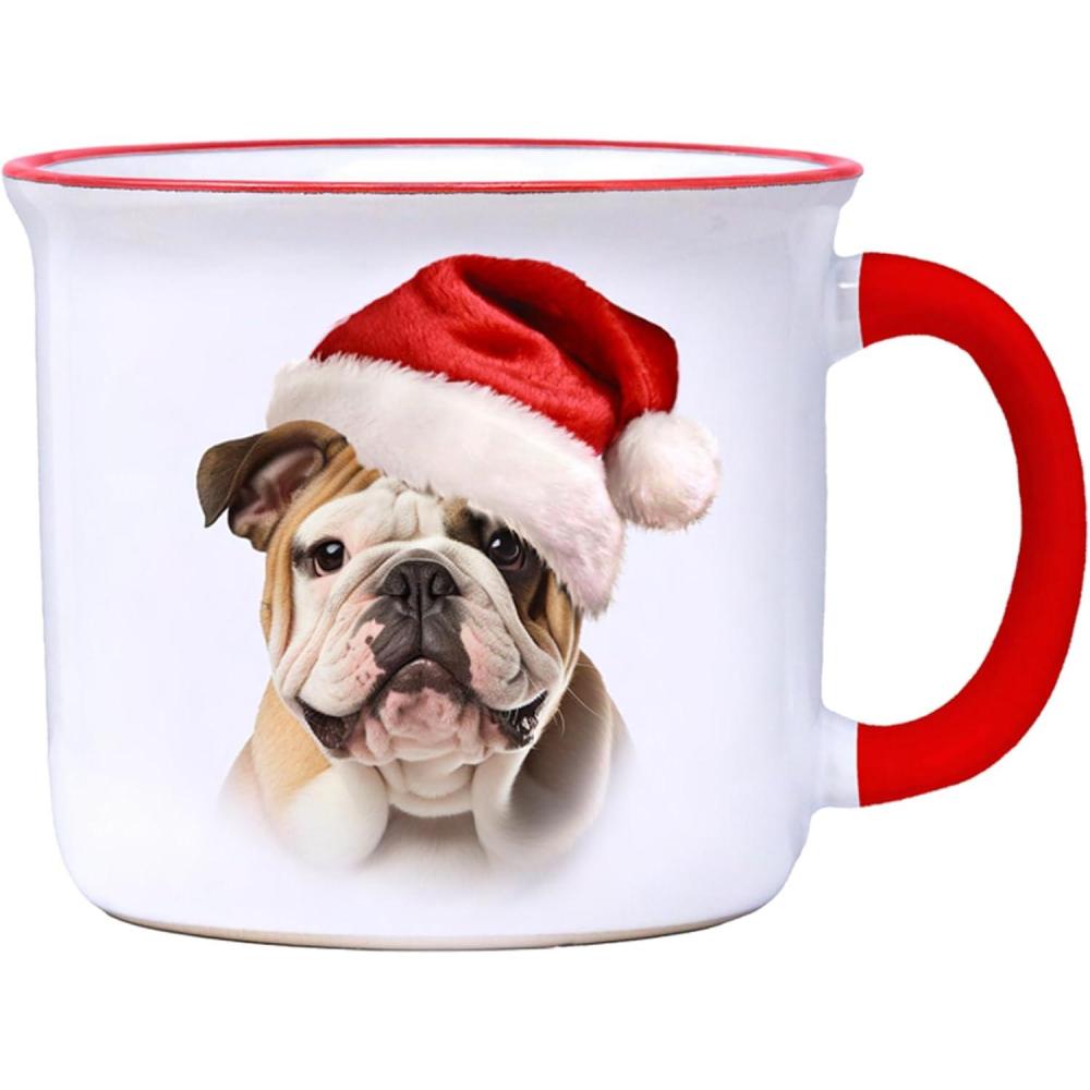 image:imageSpoontiques Beagle Christmas Ceramic Camper Mug 14oz Microwave amp Dishwasher Safe for Cold amp Hot BeveragesBulldog Christmas