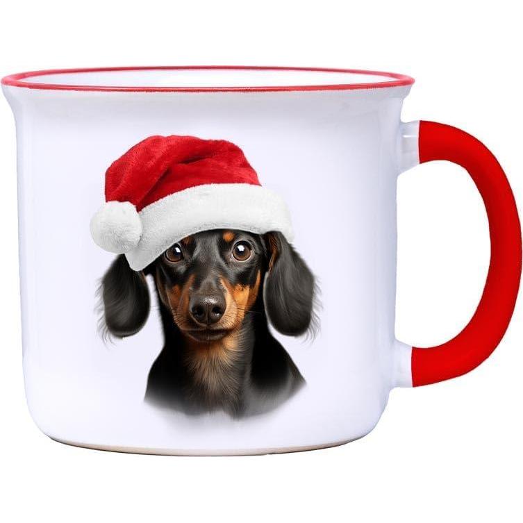 image:imageSpoontiques Beagle Christmas Ceramic Camper Mug 14oz  Microwave amp Dishwasher Safe for Cold amp Hot BeveragesDachshund Christmas