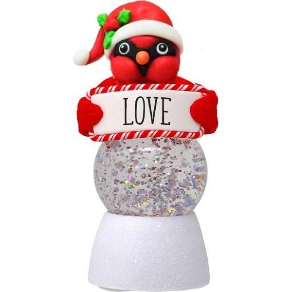image:imageSpoontiques Cardinal Peace Water Globe  Small Holiday Light Up Snowglobe Novelty for Tree Mantle Tabletop  Indoor Christmas Decoration for Seasonal Display 225 x 225 x 5Cardinal Love