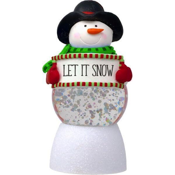 image:imageSpoontiques Cardinal Peace Water Globe  Small Holiday Light Up Snowglobe Novelty for Tree Mantle Tabletop  Indoor Christmas Decoration for Seasonal Display 225 x 225 x 5Snowman Snow