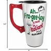Spoontiques – 12815 Spoontiques A Christmas Story Leg Lamp Ceramic Travel Mug, 18 ounces, White