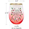 Spoontiques Making Spirits Bright Stemless Glass Red 20 oz