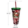 Spoontiques Merry Clarkmas Foil Cup w/Straw