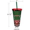Spoontiques More Naughty Than Nice Foil Cup w/Straw