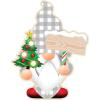 Spoontiques – Christmas Light Up Ornaments – Wooden Decorations with LED Lights – Batteries Included – 4” x 5” with Hanging Rope – I Love You Ornament(Blank Gnome)