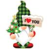 Spoontiques – Christmas Light Up Ornaments – Wooden Decorations with LED Lights – Batteries Included – 4” x 5” with Hanging Rope – I Love You Ornament(I Love You Gnome)