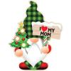 Spoontiques – Christmas Light Up Ornaments – Wooden Decorations with LED Lights – Batteries Included – 4” x 5” with Hanging Rope – I Love You Ornament(Mom Gnome)