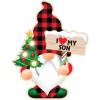 Spoontiques – Christmas Light Up Ornaments – Wooden Decorations with LED Lights – Batteries Included – 4” x 5” with Hanging Rope – I Love You Ornament(Son Gnome)
