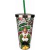 Spoontiques – Glitter Filled Acrylic Tumbler – Glitter Cup with Straw – 20 oz - Stainless Steel Locking Lid with Straw – Double Wall Insulated – BPA Free – Elf