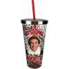 Spoontiques – Glitter Filled Acrylic Tumbler – Glitter Cup with Straw – 20 oz - Stainless Steel Locking Lid with Straw – Double Wall Insulated – BPA Free – Smiling