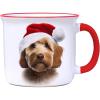Spoontiques Beagle Christmas Ceramic Camper Mug, 14oz – Microwave & Dishwasher Safe, for Cold & Hot Beverages(Doodle Christmas)