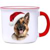 Spoontiques Beagle Christmas Ceramic Camper Mug, 14oz – Microwave & Dishwasher Safe, for Cold & Hot Beverages(German Shepherd Christmas)