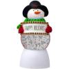 Spoontiques Cardinal Peace Water Globe – Small Holiday Light Up Snowglobe Novelty for Tree, Mantle, Tabletop – Indoor Christmas Decoration for Seasonal Display (2.25″ x 2.25″ x 5″)(Snowman Holidays)