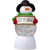 Spoontiques Cardinal Peace Water Globe – Small Holiday Light Up Snowglobe Novelty for Tree, Mantle, Tabletop – Indoor Christmas Decoration for Seasonal Display (2.25″ x 2.25″ x 5″)(Snowman Snow)
