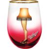 Spoontiques Stemless Wine Glass, 20oz – Lidless Drink Tumbler for Cold Beverages – A Christmas Story(Leg Lamp)