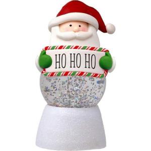Spoontiques Cardinal Peace Water Globe – Small Holiday Light Up Snowglobe Novelty for Tree, Mantle, Tabletop – Indoor Christmas Decoration for Seasonal Display (2.25″ x 2.25″ x 5″)(Santa Ho Ho Ho)
