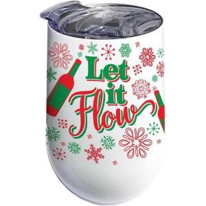 Spoontiques Let It Flow Stainless Wine Tumbler