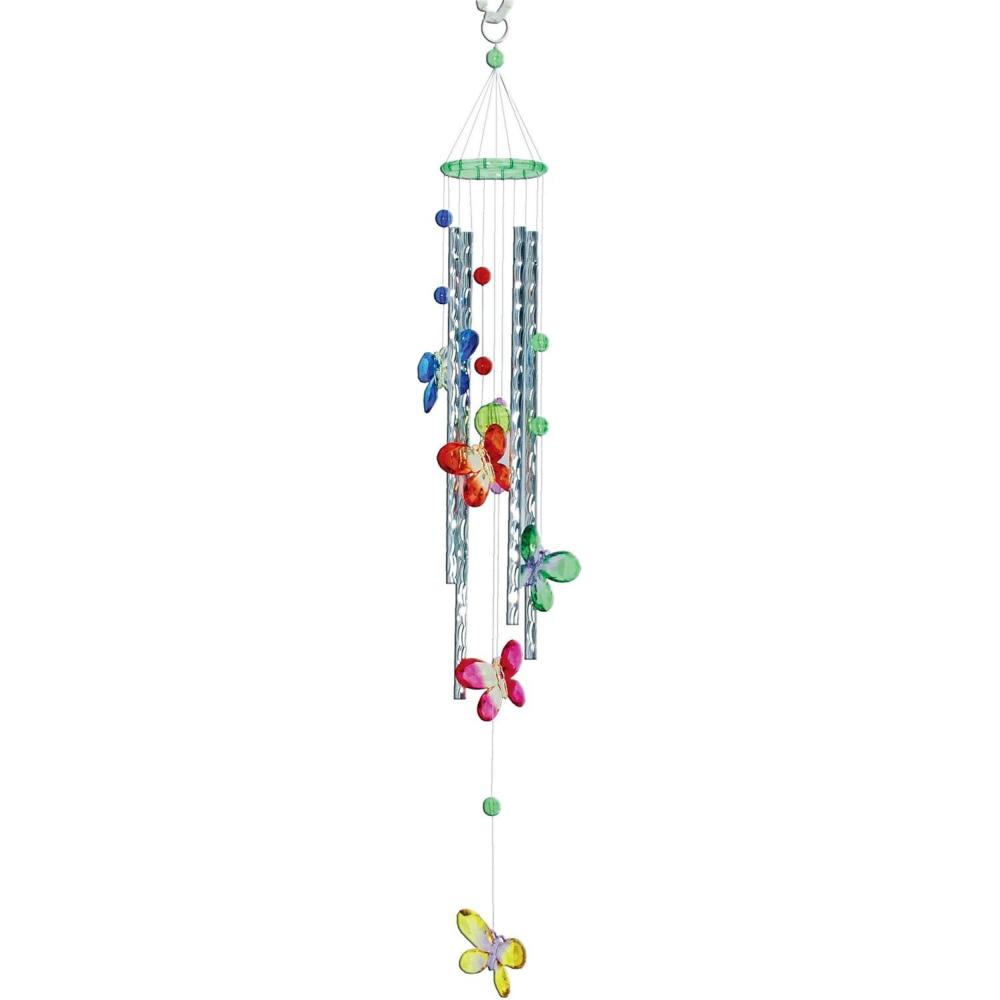 image:imageSpoontiques Butterfly Acrylic Wind Chime Multi Outdoor Garden Dcor Decorative Chimes for Yard Garden Backyard and Patio Decoration