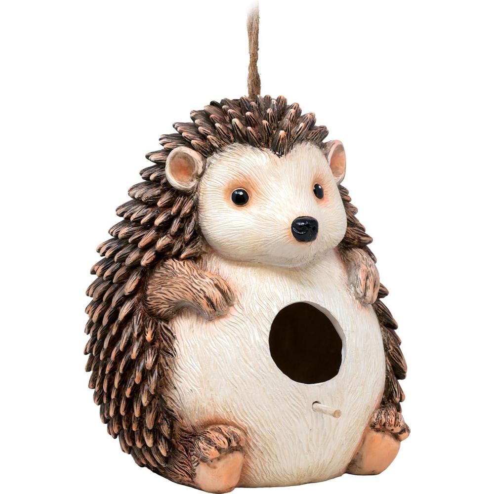 image:imageSpoontiques Hedgehog Birdhouse Garden Dcor Hanging Novelty Decorative Bird House for Yard Garden Decoration Outdoor Patio