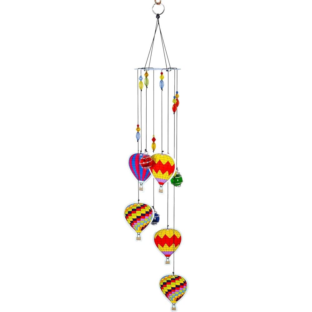 image:imageSpoontiques Hot Air Balloon Wind Chimes  Outdoor Garden Dcor  Decorative Chimes for Yard Garden Backyard and Patio Decoration