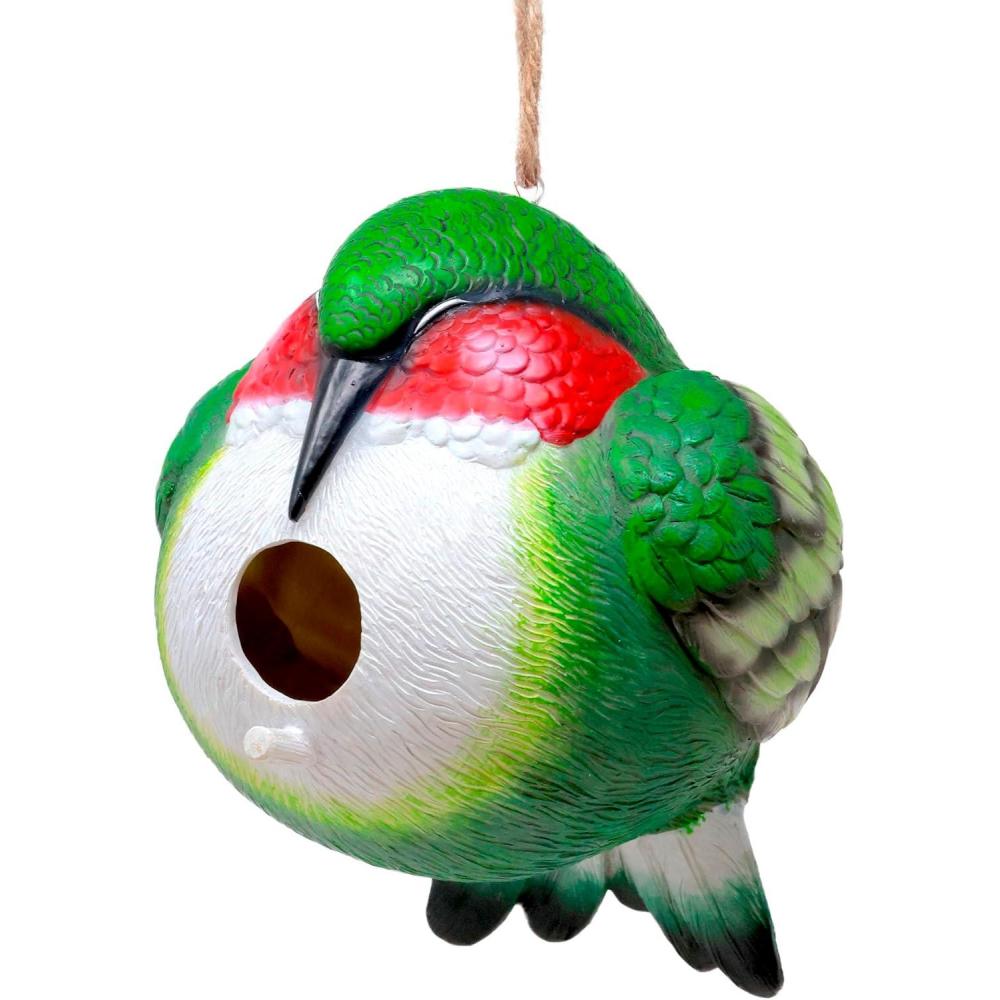 image:imageSpoontiques Hummingbird Round Birdhouse  Garden Dcor  Decorative Bird House for Yard and Garden Decoration