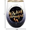 Spoontiques – Harry Potter Acrylic Wine Tumbler – Acrylic Stemless Wine Glass – 20 oz – 5 5/8” Tall – Mischief Managed