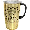 Spoontiques – Harry Potter Stainless Steel Travel Mug with Handle – 18 oz Capacity – Double Wall Stainless Steel with Sliding Lock Travel Lid – 6” Tall – Solemnly Swear Stainless Travel Mug