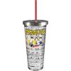 Spoontiques – Stainless Steel Cup – 24 oz Double Wall Insulated Drinkware with BPA Free Acrylic Lining – Twist Lock Lid with Color Coordinated Straw – Peanuts Stainless Cup