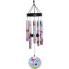 Spoontiques Butterfly Small UV Wind Chime – Outdoor Garden Décor – Decorative Chimes for Yard, Garden, Backyard and Patio Decoration