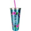 Spoontiques Stainless Steel w Steel Cup with Straw, 24 Oz, Mama Bear,18258(Choose Happy)
