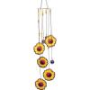 Spoontiques Sunflower Wind Chime – Outdoor Garden Décor – Decorative Chimes for Yard, Garden, Backyard and Patio Decoration