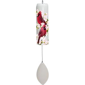 Spoontiques Cardinal Bell Wind Chime – Outdoor Garden Décor – Decorative Chimes for Yard, Garden, Backyard and Patio Decoration