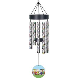 Spoontiques Peanuts Small UV Wind Chime – Outdoor Garden Décor – Decorative Chimes for Yard, Garden, Backyard and Patio Decoration