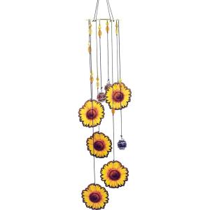 Spoontiques Sunflower Wind Chime – Outdoor Garden Décor – Decorative Chimes for Yard, Garden, Backyard and Patio Decoration