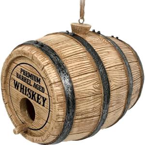 Spoontiques Whiskey Barrel Birdhouse – Garden Décor – Decorative Bird House for Yard and Garden Decoration