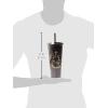 Spoontiques Harry Potter Acrylic Foil Cup with Straw, 20oz – Metallic Locking, Double Wall Insulated, BPA Free – Hogwarts Crest