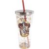 Spoontiques – Harry Potter Tumbler – Gryffindor Glitter Cup with Straw – 20 oz – Acrylic – Red