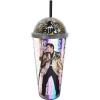 Spoontiques Elvis Dome Top Acrylic Tumbler, 20oz – Glitter-Filled Dome Top with Enclosed Figurine & Coordinating Reusable Straw – 10″ Tall Double Wall Insulated Travel Cup